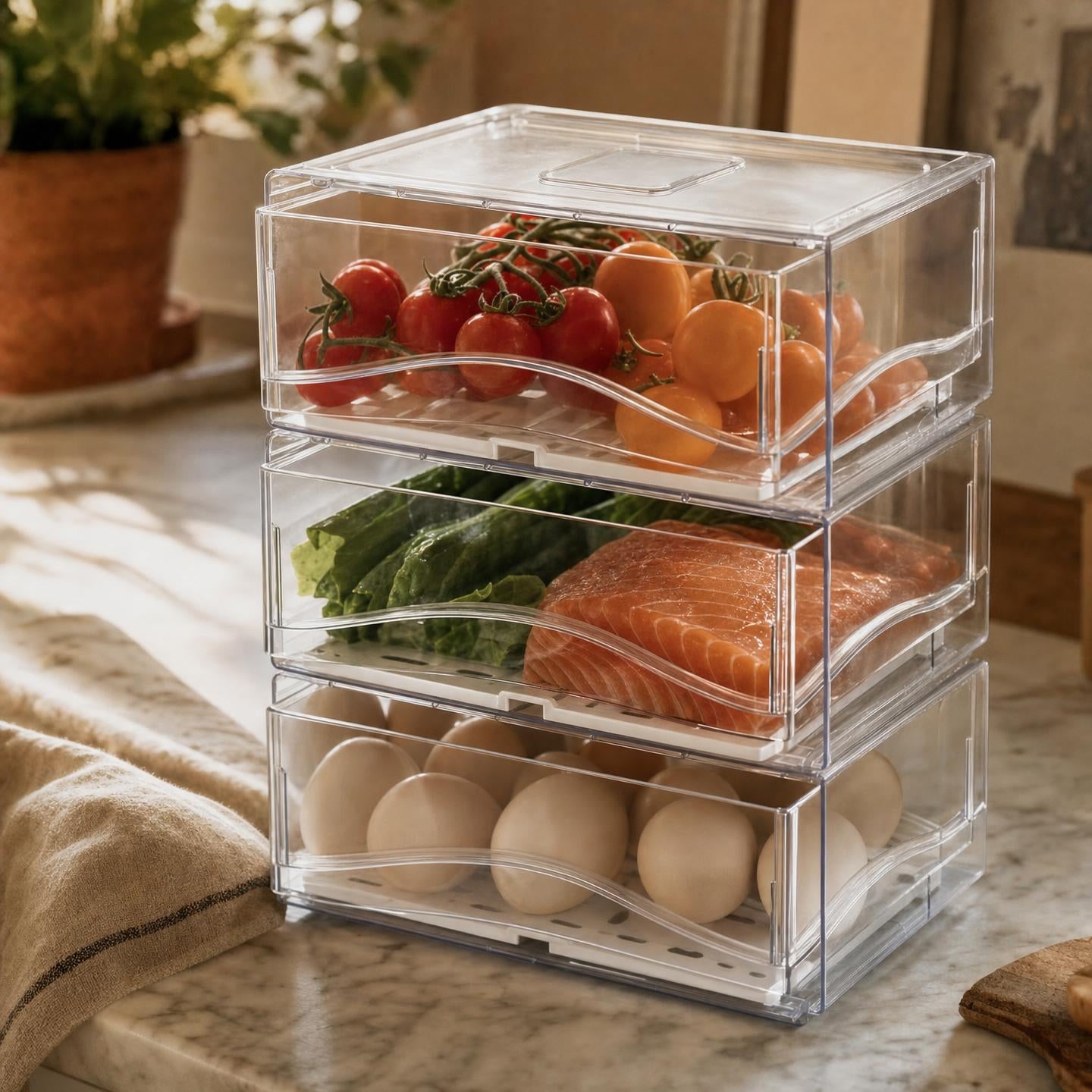 Le Frigo de Sophie, L'organisateur transparent qui range ton frigo sans effort | Sans BPA, modulable, lave-vaisselle